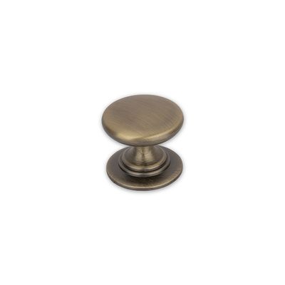 Windsor Round Knob, 32mm Diameter - Antique Brass
