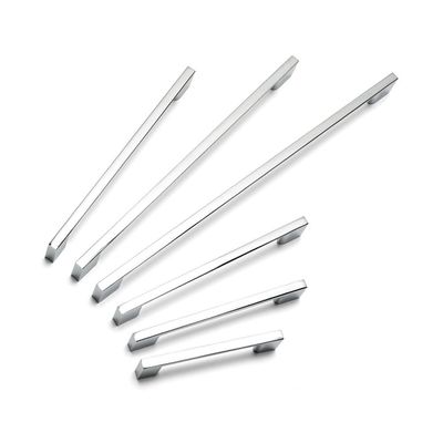 Slim Square D Handle, 96mm Centres - Chrome