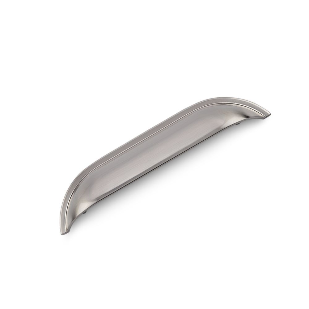 Windsor Shell Handle, 128mm Centres - Brushed Nickel