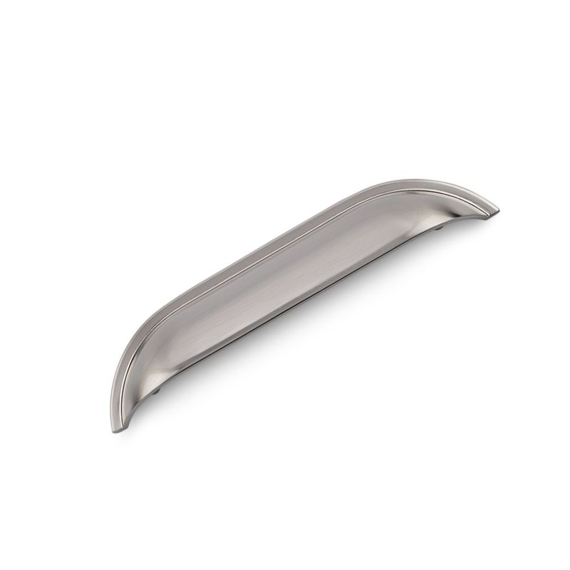 Windsor Shell Handle, 128mm Centres - Brushed Nickel