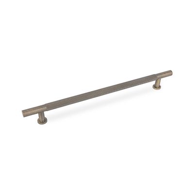 Fender Knurled T Bar Handle, 224mm Centres, Solid Brass - Antique Brass