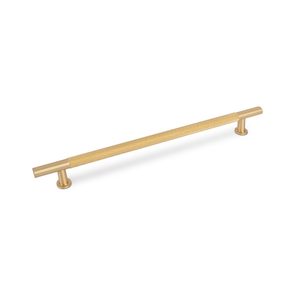 Fender Knurled T Bar Handle, 224mm Centres, Solid Brass - Satin Brass