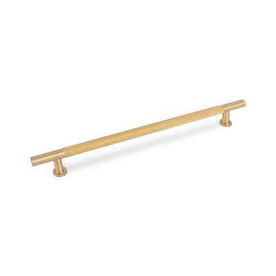 Fender Knurled T Bar Handle, 224mm Centres, Solid Brass - Satin Brass