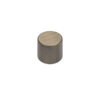 Fender Knurled Round Knob, 30mm Diameter, Solid Brass - Antique Brass