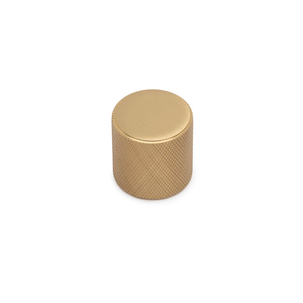 Fender Knurled Round Knob, 30mm Diameter, Solid Brass - Satin Brass