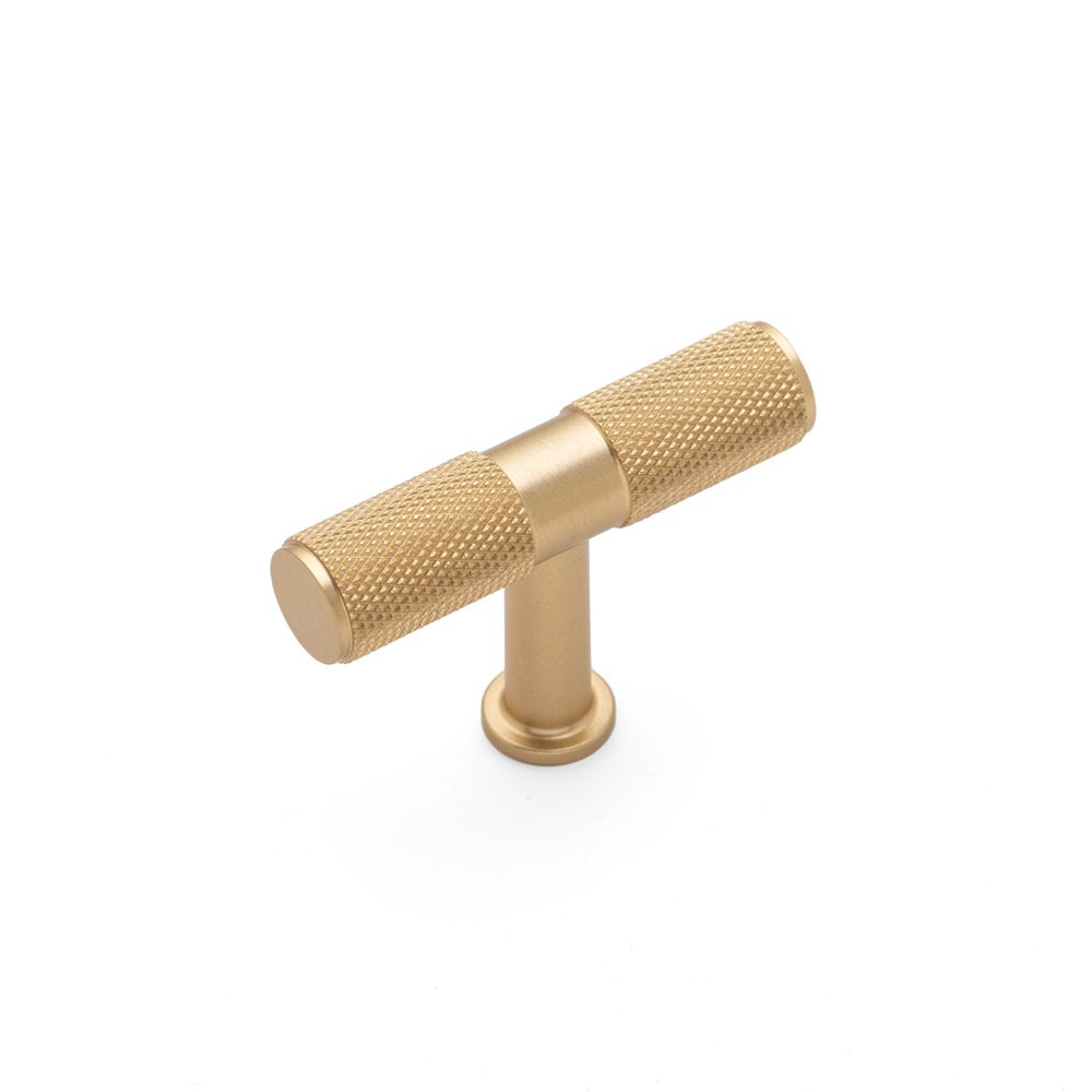 Fender Knurled T Knob, Solid Brass - Satin Brass