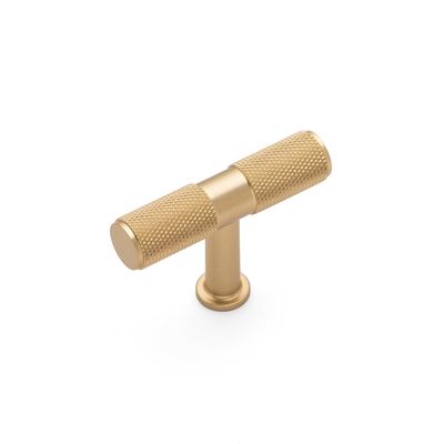 Fender Knurled T Knob, Solid Brass - Satin Brass