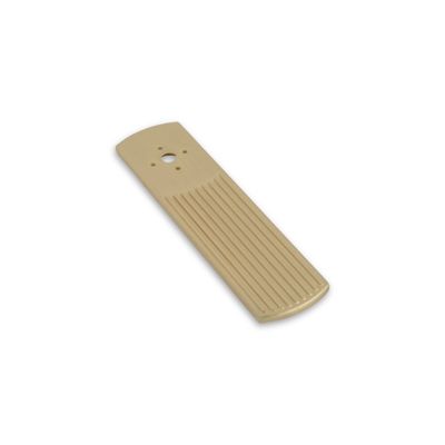 Linden Back Plate, Long, 95mm Long - Satin Brass