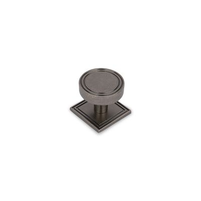 Claridge Round Knob &amp; Back Plate, 37mm Diameter - Pewter