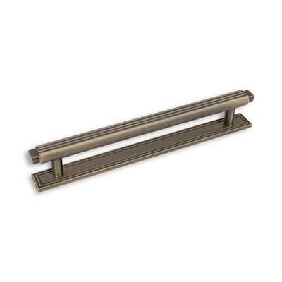 Claridge T Bar Handle &amp; Back Plate, 160mm Centres - Antique Brass