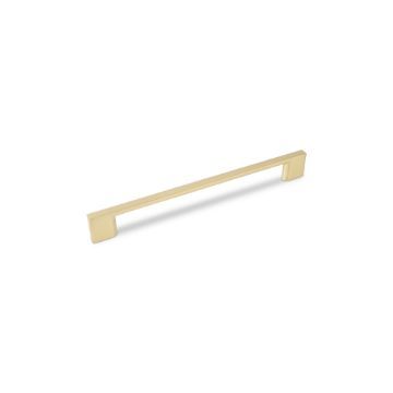 Slim Square D Handle, 192mm Centres - Satin Brass