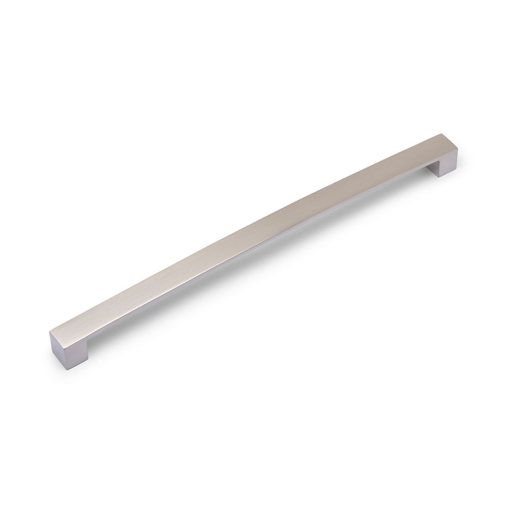 Block Bar D Handle, 320mm Centres - Brushed Nickel