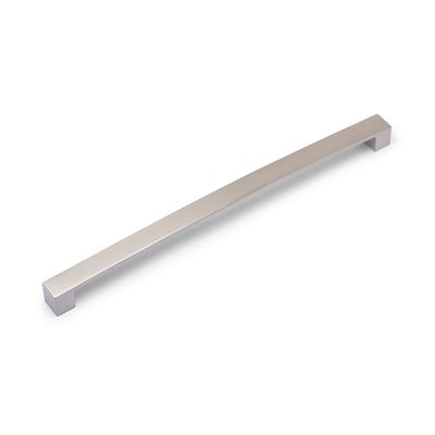 Block Bar D Handle, 320mm Centres - Brushed Nickel