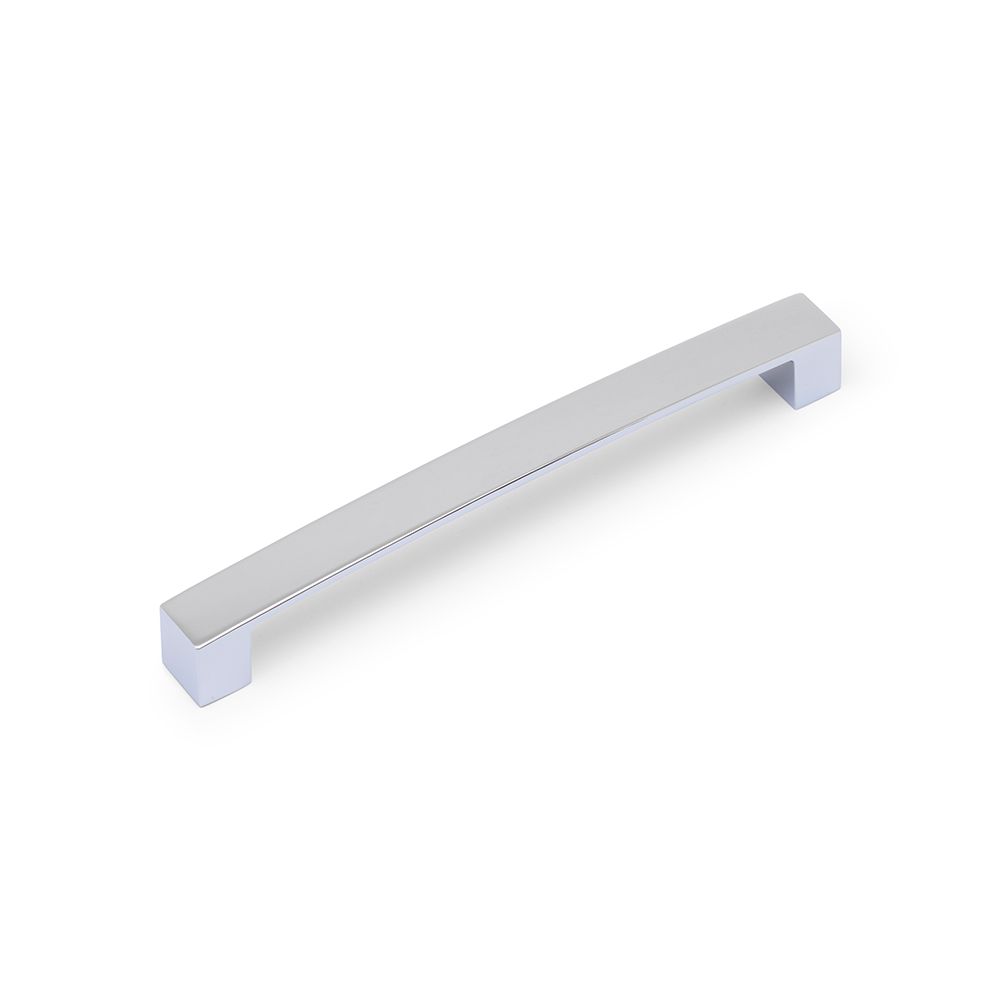 Block Bar D Handle, 192mm Centres - Chrome