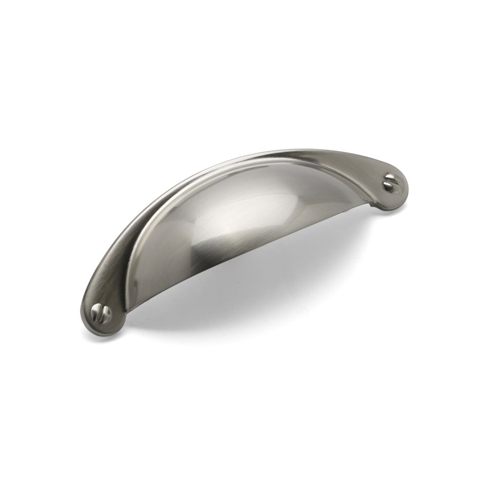 Shaker Cup Handle, 64mm Centres - Brushed Nickel