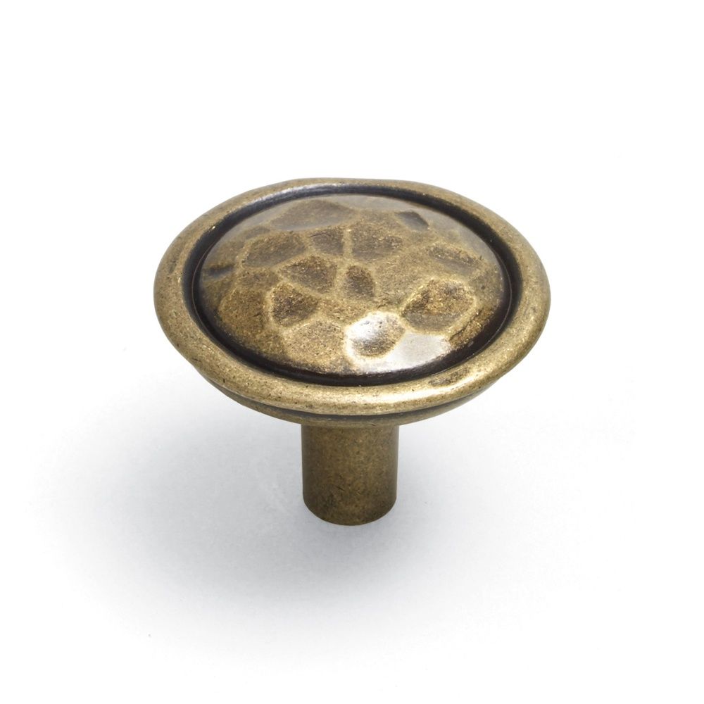 Mottled Round Knob, 35mm Diameter - Antique