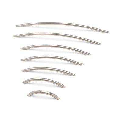 Parallel Bow Bow Handle, 288mm Centres - Brushed Nickel
