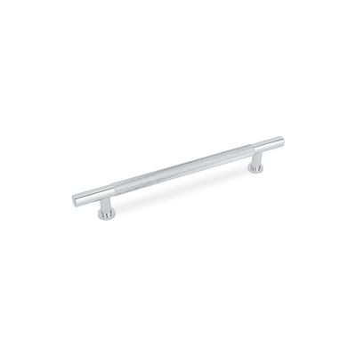 Fender Knurled T Bar Handle, 160mm Centres, Solid Brass - Chrome
