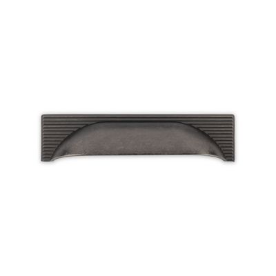 Linden Cup Handle, Reeded Back, 96mm Centres - Pewter