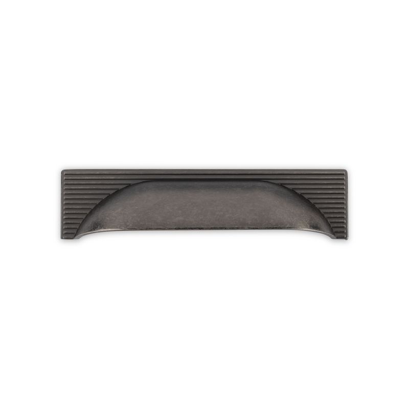 Linden Cup Handle, Reeded Back, 96mm Centres - Pewter