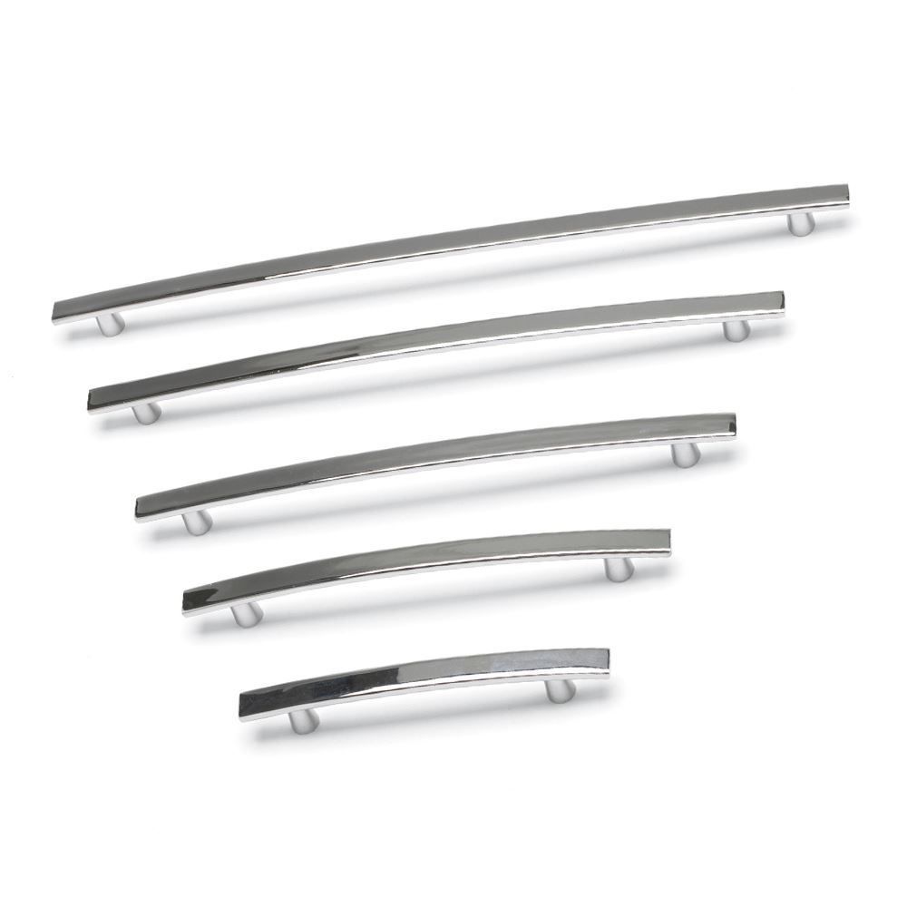 Flat Curve Bow Handle, 146mm Centres - Chrome