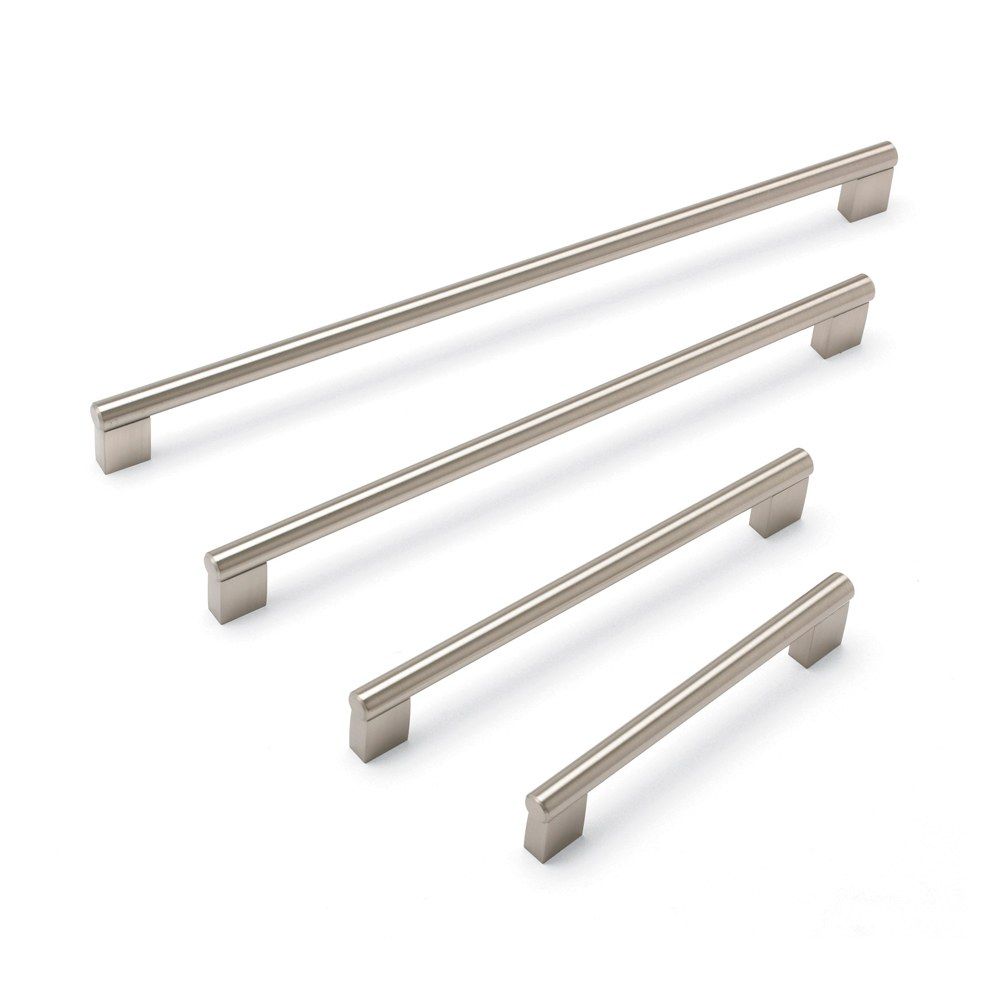Aries Bar Handle, 486mm Centres - Brushed Nickel