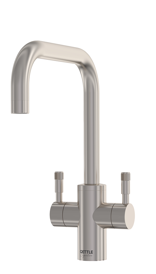 Qettle Signature Modern Mixer Tap - Dual Lever, Square Spout