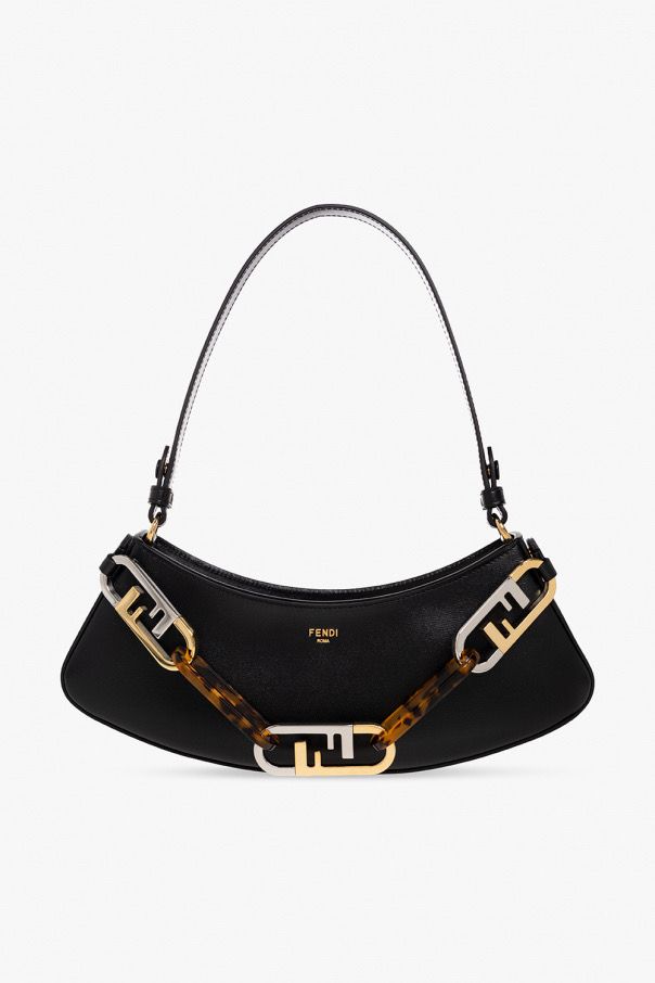Fendi Fendi O&#39;Lock Swing handbag in black leather
