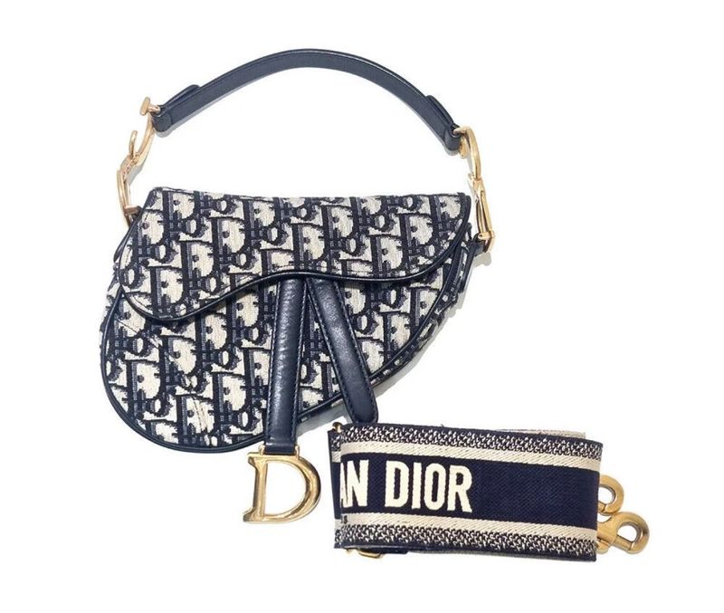 Dior Saddle Mini With Wide Dior Strap