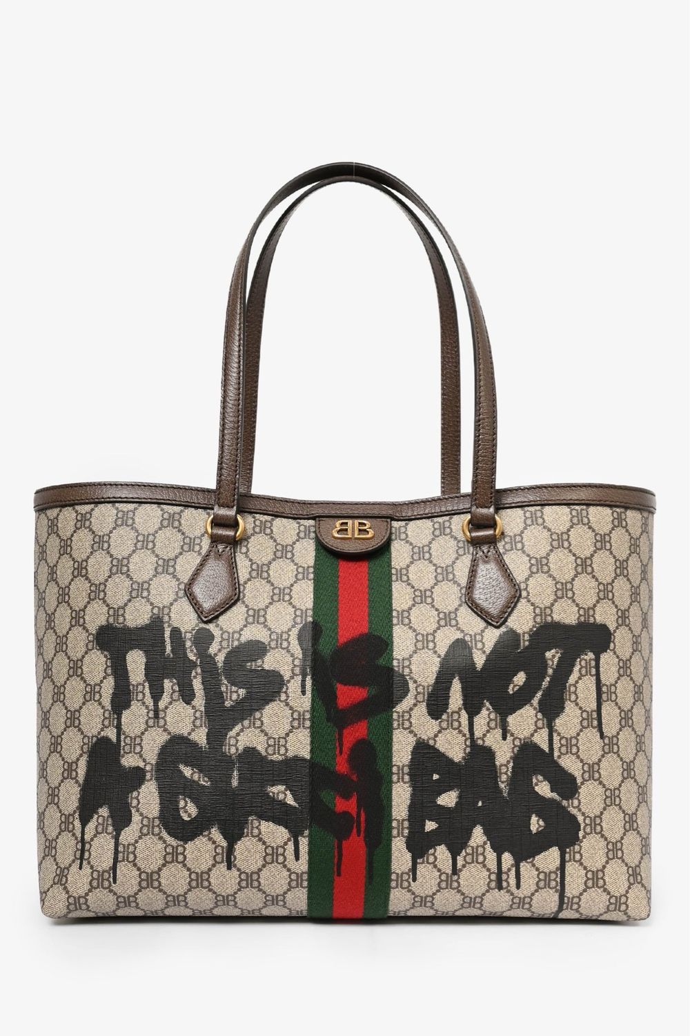 GUCCI X BALENCIAGA BROWN BB SUPREME OPHIDIA