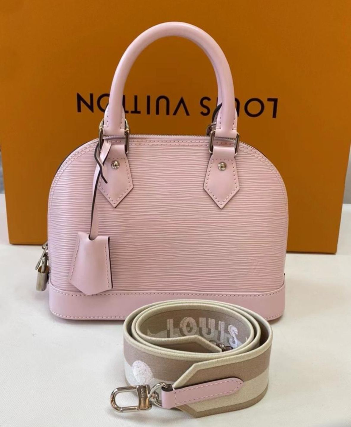 Lv Bb Alma Jacquard Pink