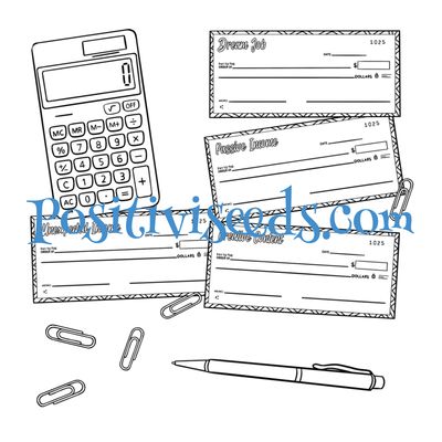 Money Windfall Vision Board Blank Checks