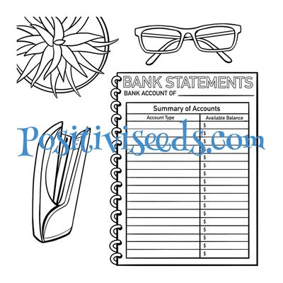 Money Windfall Vision Board Bank Statements