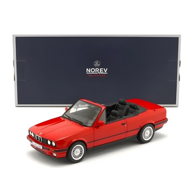 1/18 Norev BMW E30 318i Cabriolet Red Diecast Model Car