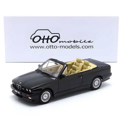 1/18 Otto Mobile BMW E30 M3 Cabriolet Black Diecast Model Car
