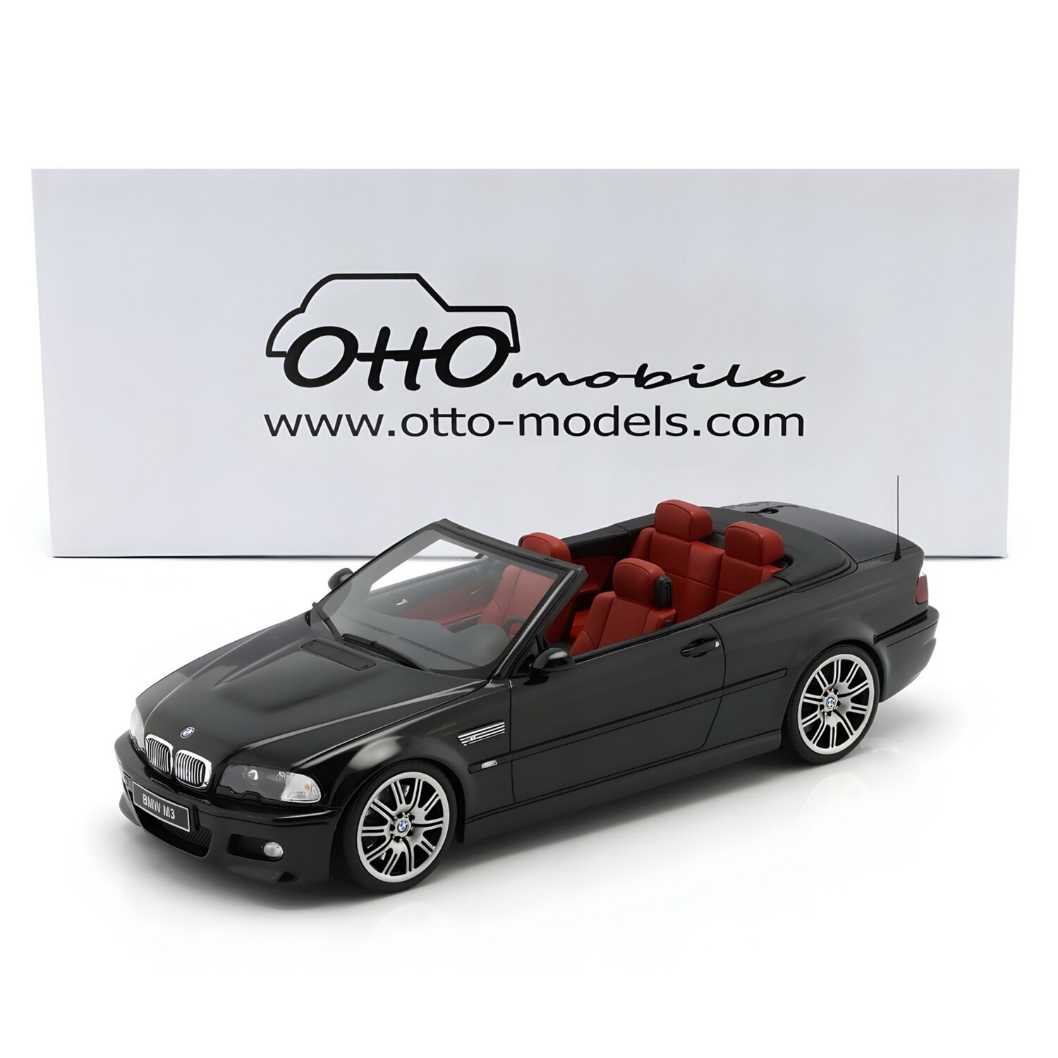 1/18 Otto Mobile BMW E46 M3 Convertible Black Diecast Model Car