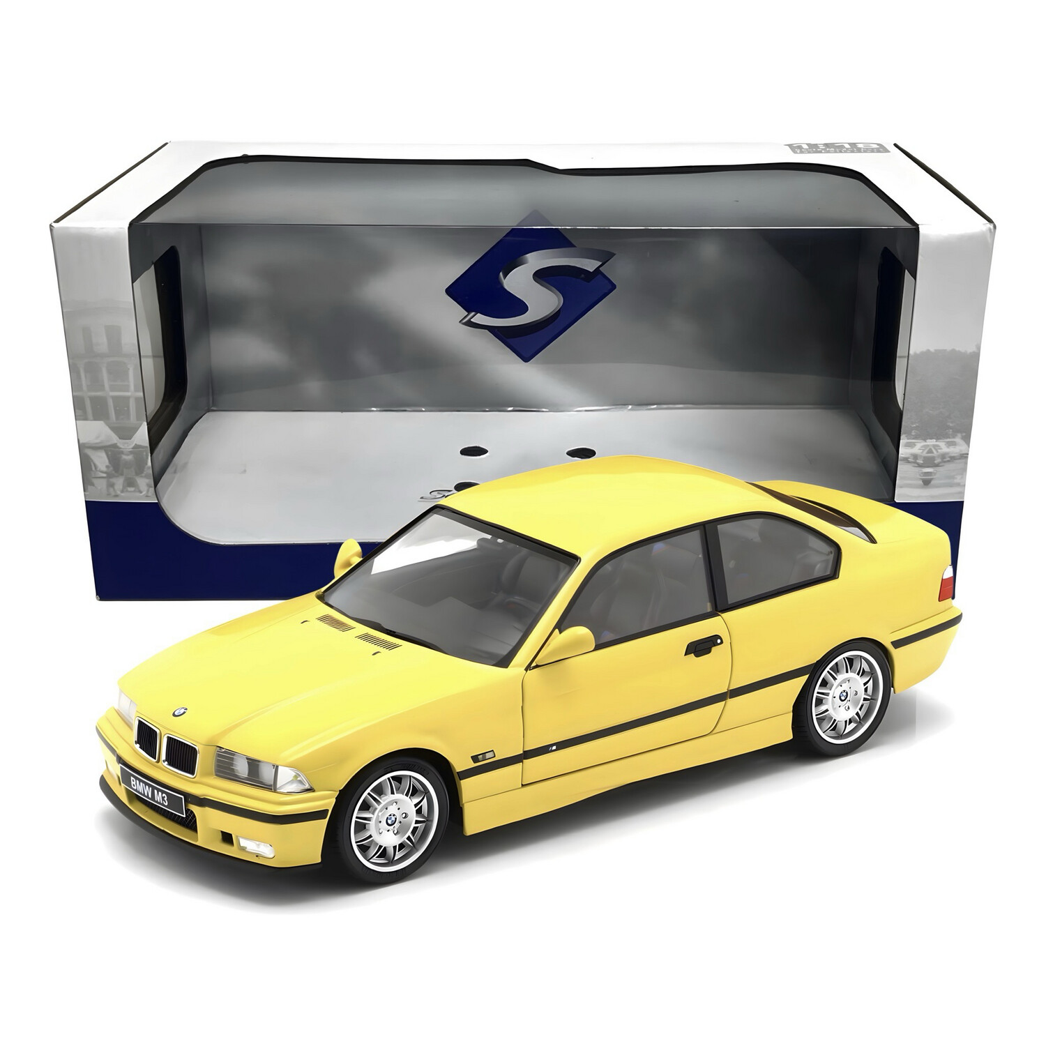 1/18 Solido BMW E36 M3 Darker Yellow Diecast Model Car