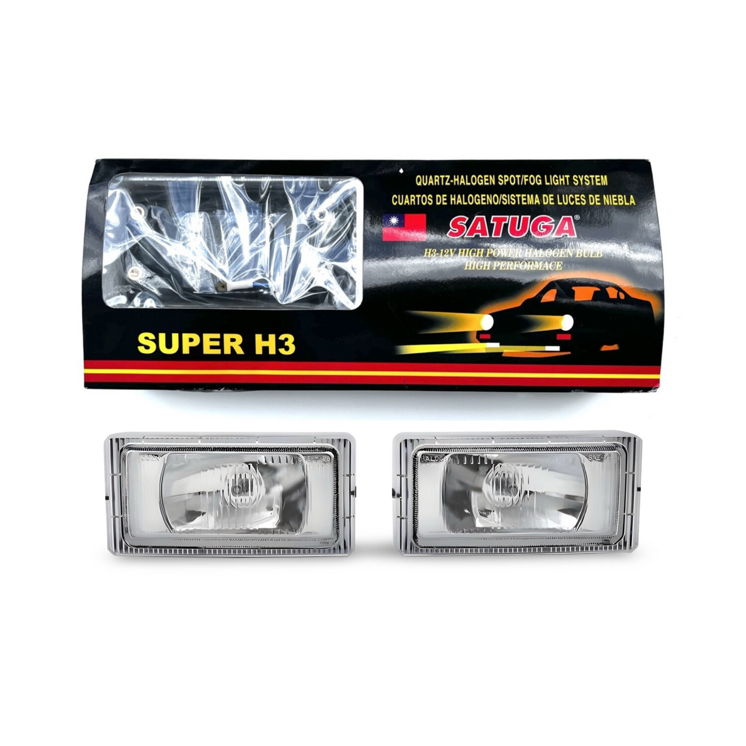 Mercedes Benz W124 C124 A124 AMG Style Front Bumper Fog Light Kit