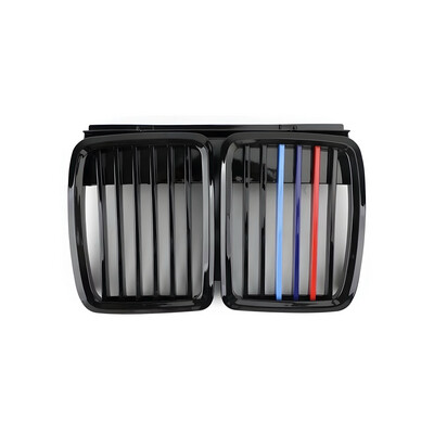 BMW E30 Front Gloss Black M3 Stripe Kidney Grille