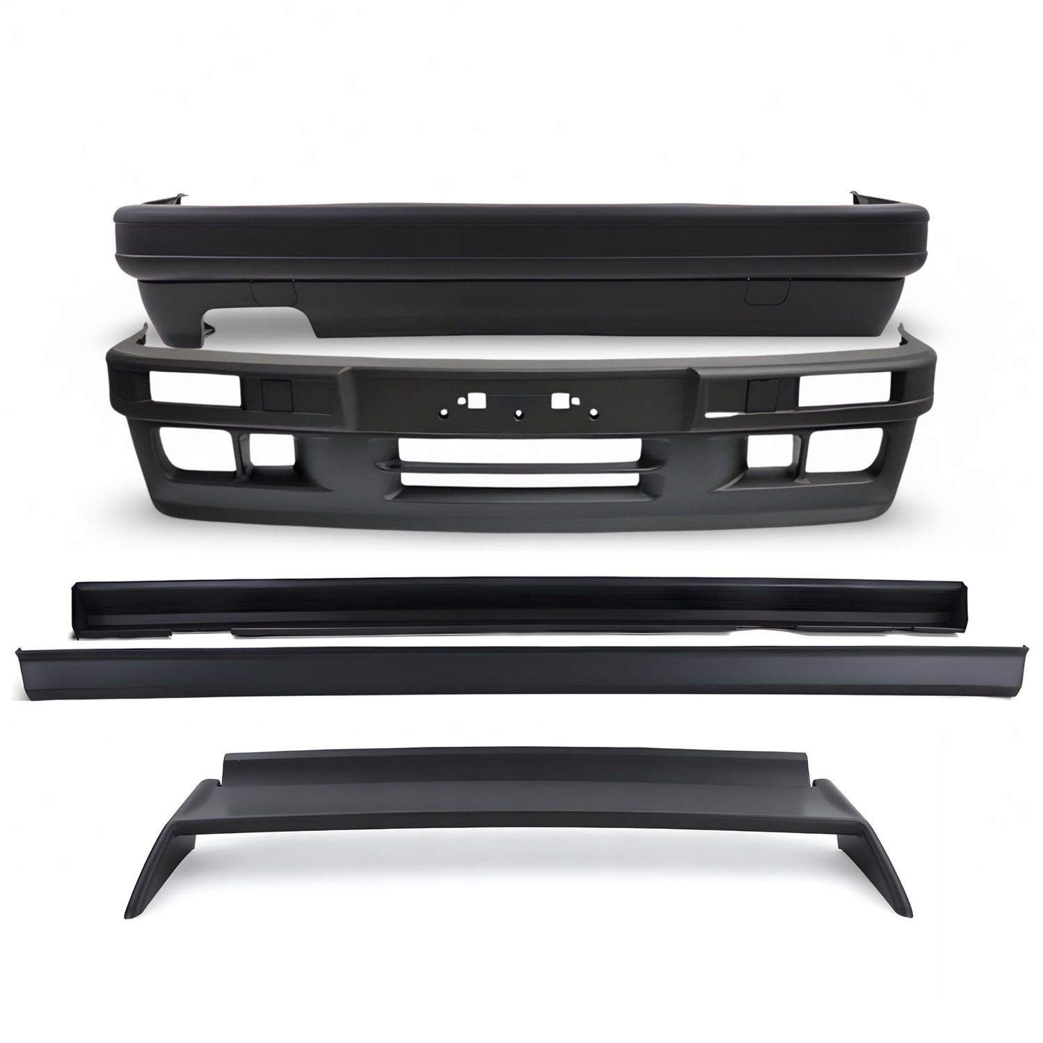 BMW E30 MTech 2 Bumpers + M3 Side Skirts + M3 Evo Rear Spoiler