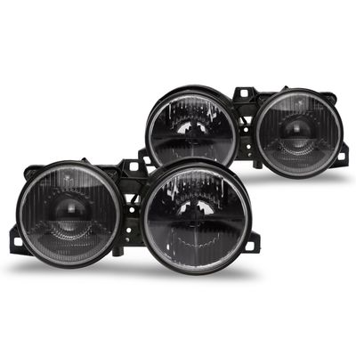 BMW E30 Depo Smoked Smiley Crosshair Projector Headlights