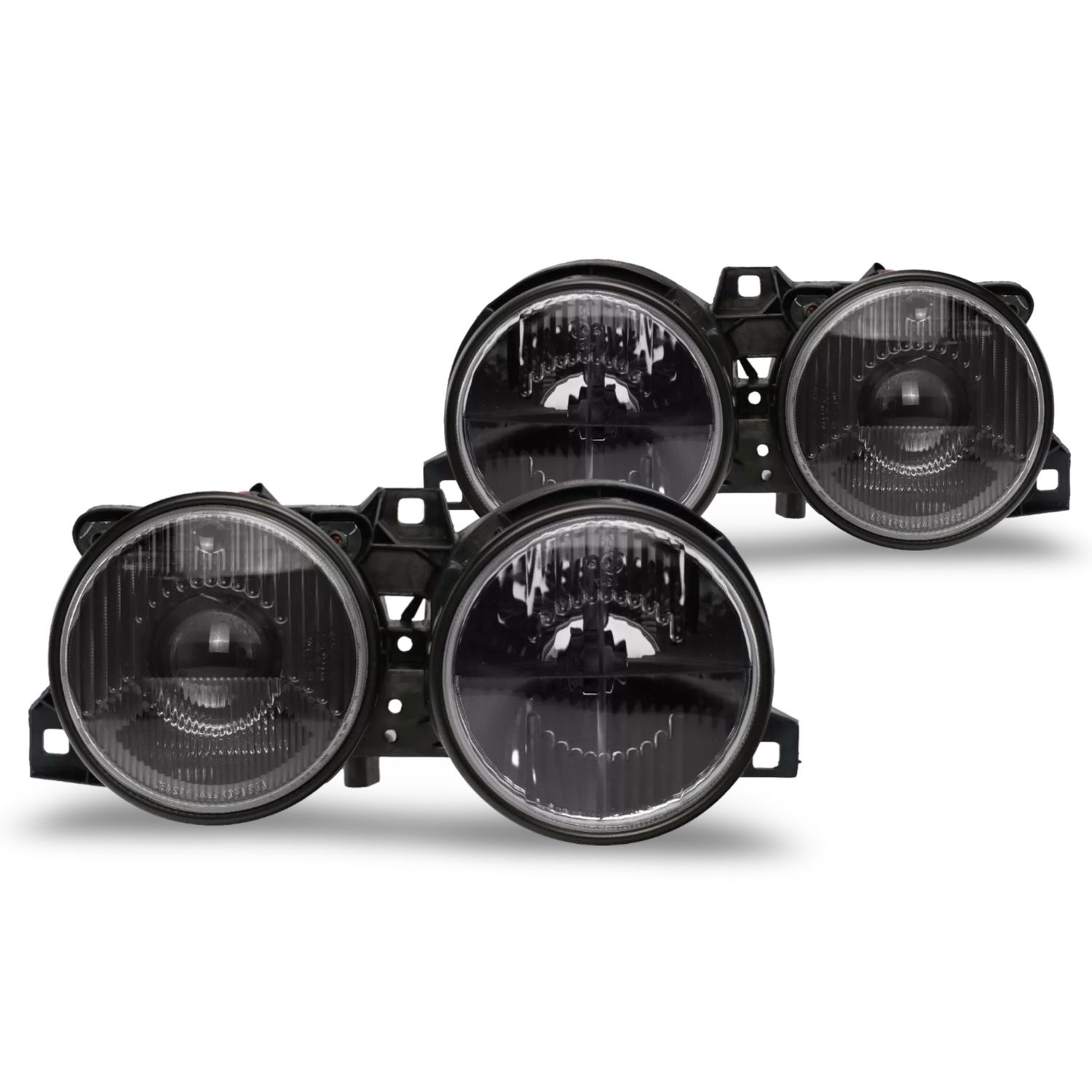 BMW E30 Depo Smoked Smiley Crosshair Projector Headlights