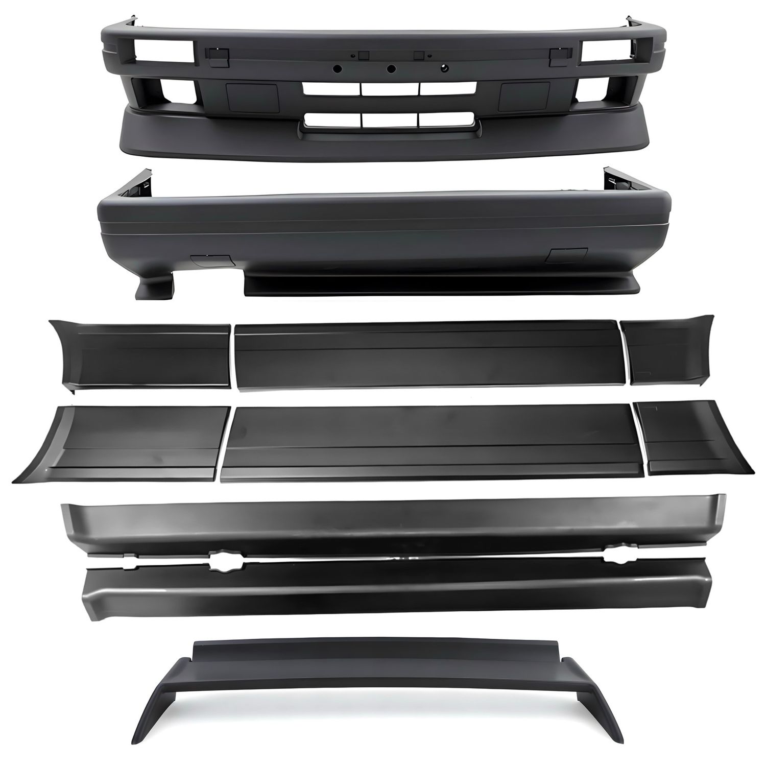 BMW E30 M3 Style Bumpers + M-Tech ll Side Panels + M3 Evo Rear Spoiler (Coupe)