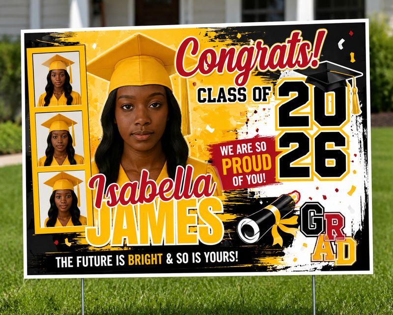 🎓 Class of 2026 Custom Graduation Yard Sign