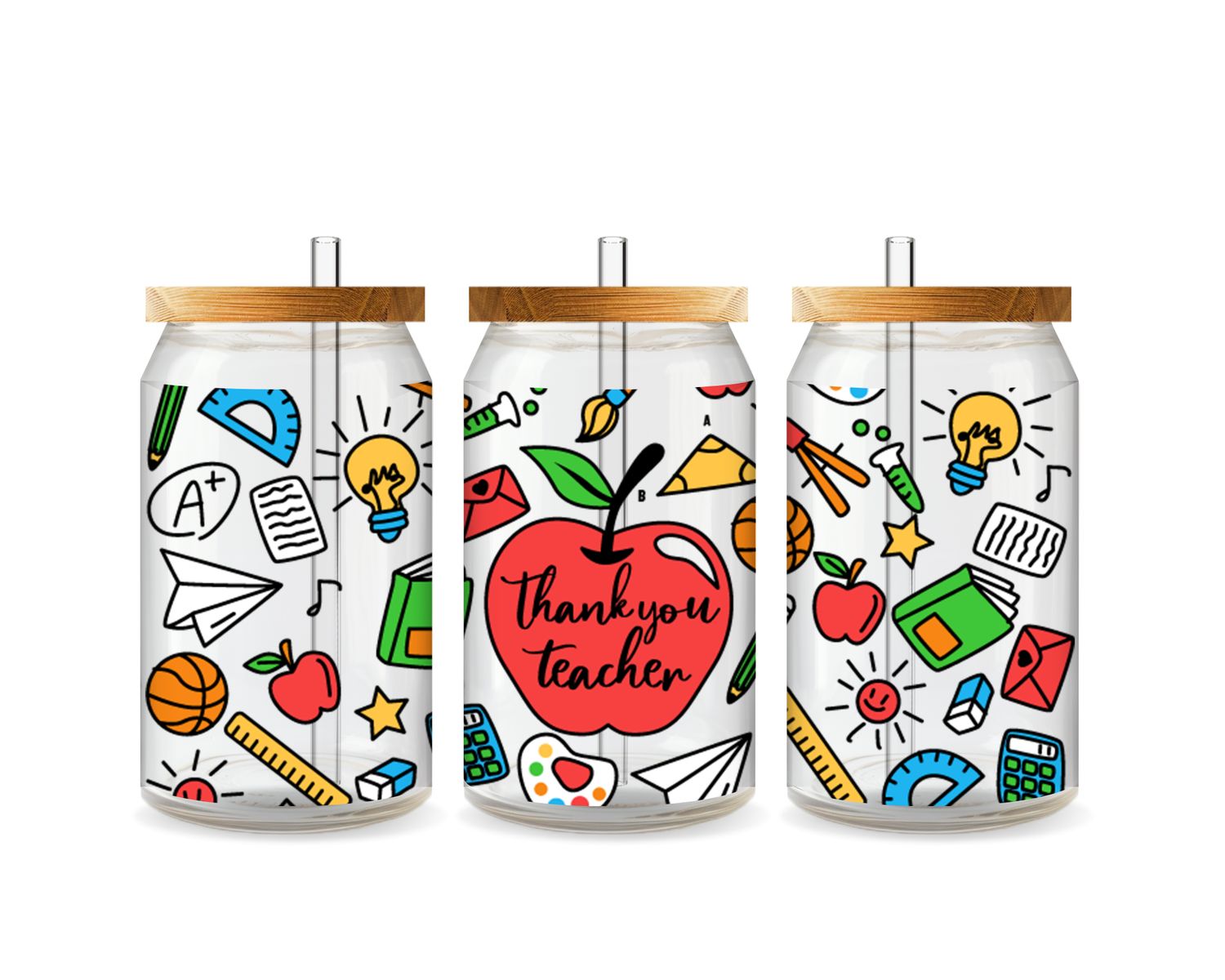 Thank You Teacher Glass Can –