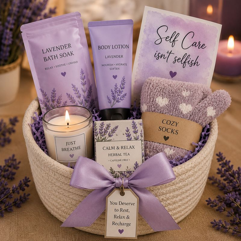 🌿 Lavender Retreat Basket