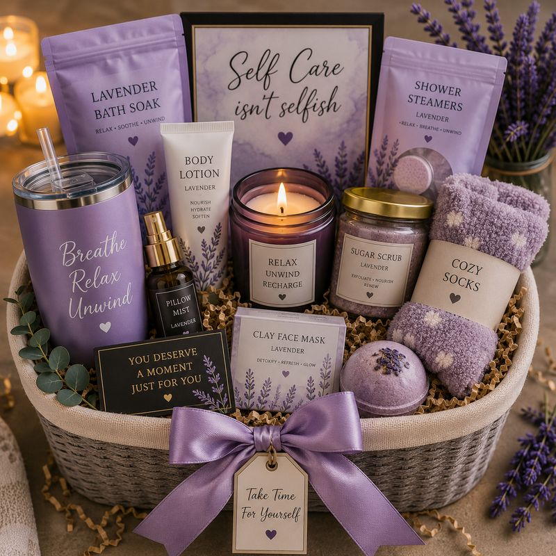 🍃 Signature Self-Care Basket – $69.99 ⭐ Best Seller