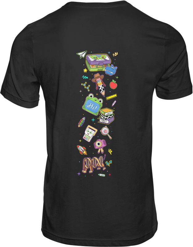 Teacher Story – To Infinity &amp; Beyond Teacher Graphic T-Shirt (Front &amp; Back Design)