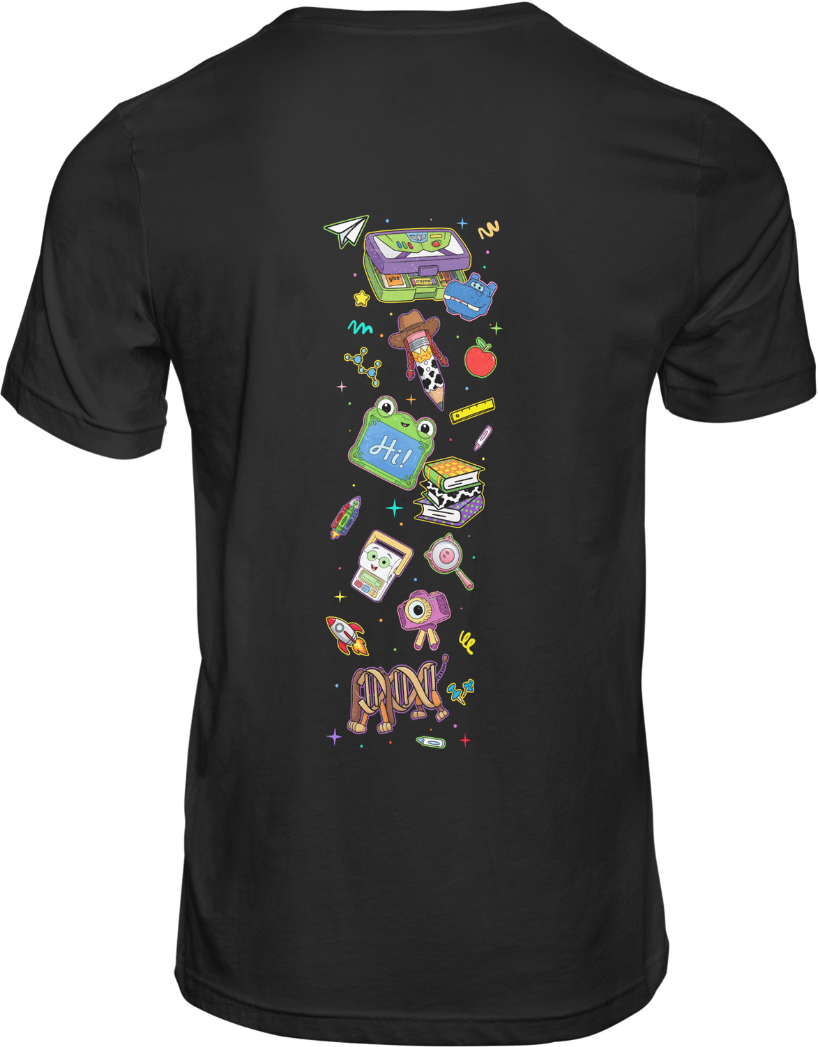 Teacher Story – To Infinity &amp; Beyond Teacher Graphic T-Shirt (Front &amp; Back Design)