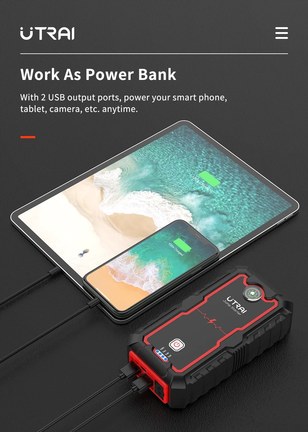 UTRAI 2000A Portable Charger